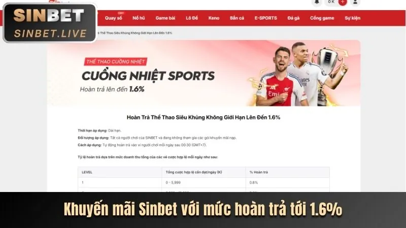 Hoàn trả hàng tuần cho cá cược thể thao